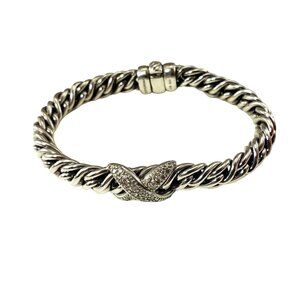 David Yurman Sterling Silver and Diamond Lyrica Bracelet #17078